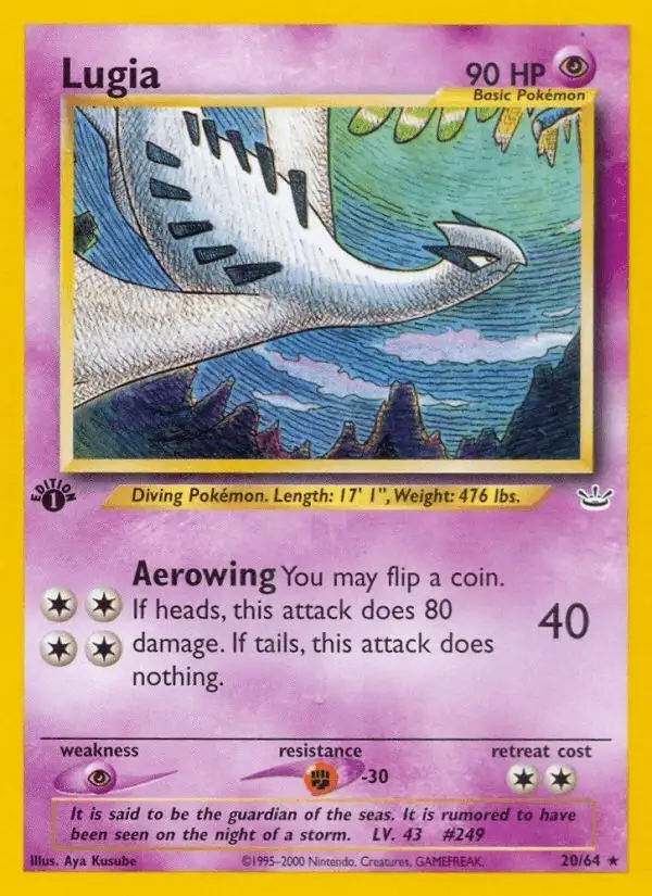 Lugia #20 Neo Revelation PSA 10