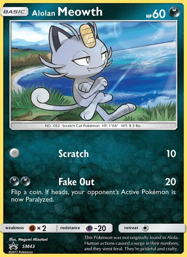 Alolan Meowth #SM43 SM Black Star Promos PSA 10