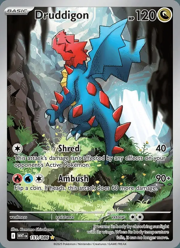 Druddigon #151 White Flare PSA 10