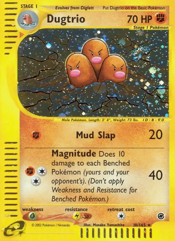 Dugtrio #10 Expedition Base Set PSA 10