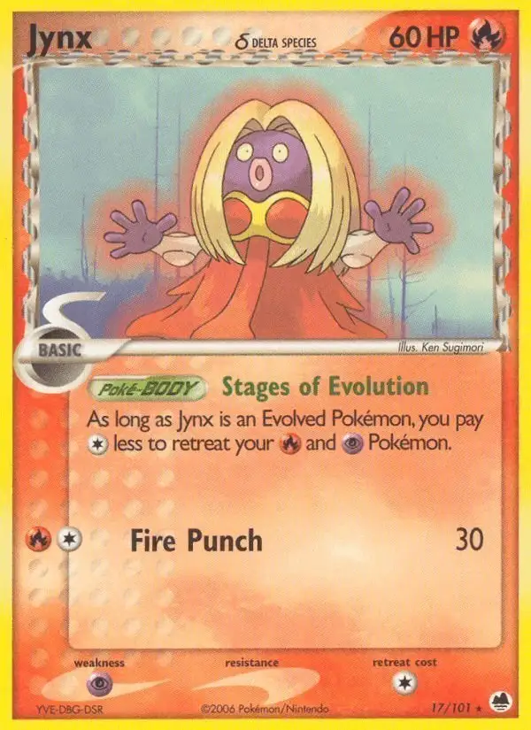 Jynx δ #17 Dragon Frontiers PSA 10