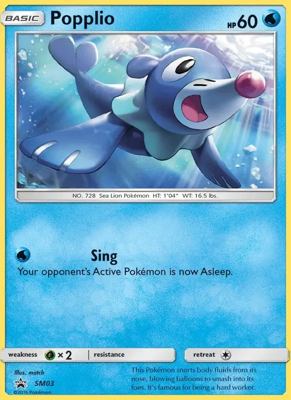 Popplio #SM03 SM Black Star Promos PSA 10