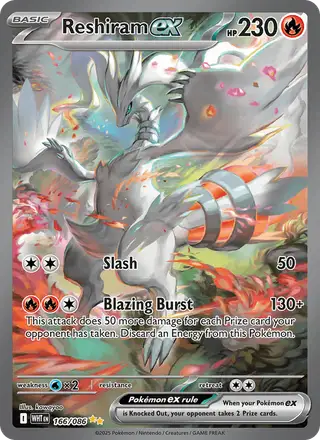 Reshiram ex #166 White Flare PSA 10