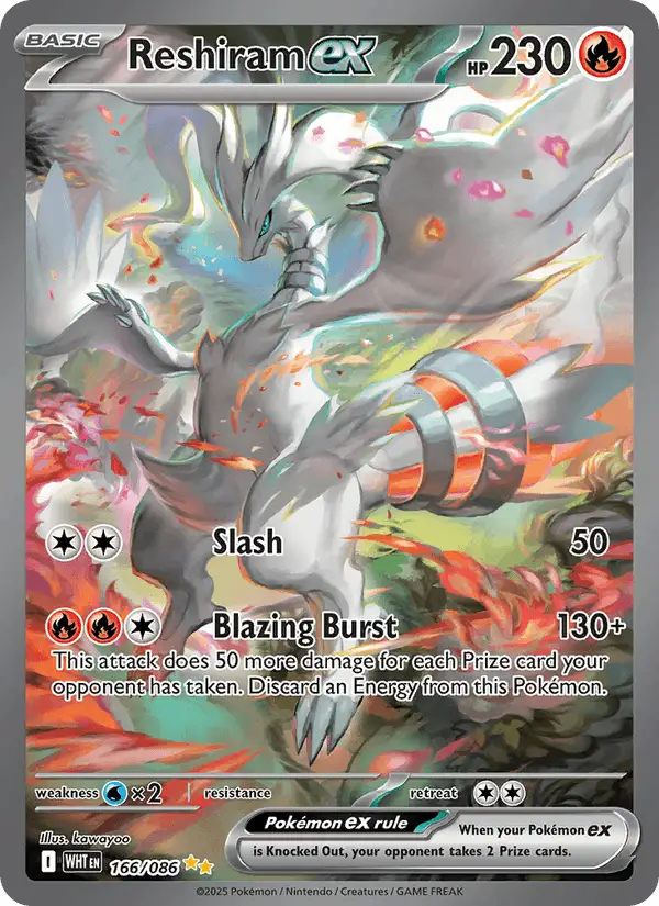 Reshiram ex #166 White Flare PSA 10