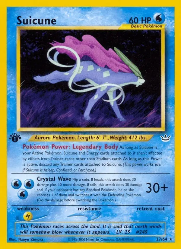 Suicune #27 Neo Revelation PSA 10