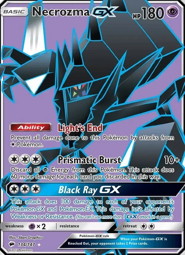 Necrozma GX #134 Burning Shadows PSA 10
