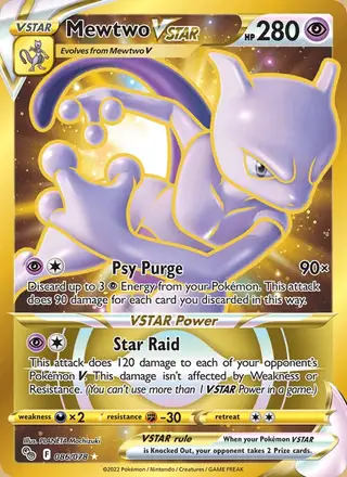 Mewtwo VSTAR #086 Pokémon GO PSA 10