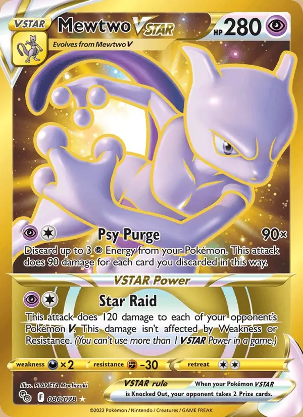Mewtwo VSTAR #086 Pokémon GO PSA 10