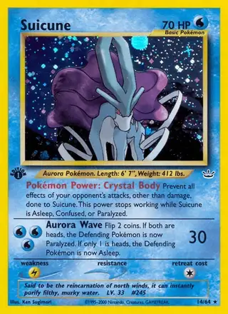 Suicune #14 Neo Revelation PSA 10