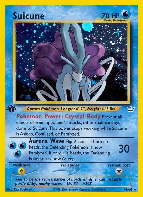 Suicune #14 Neo Revelation PSA 10