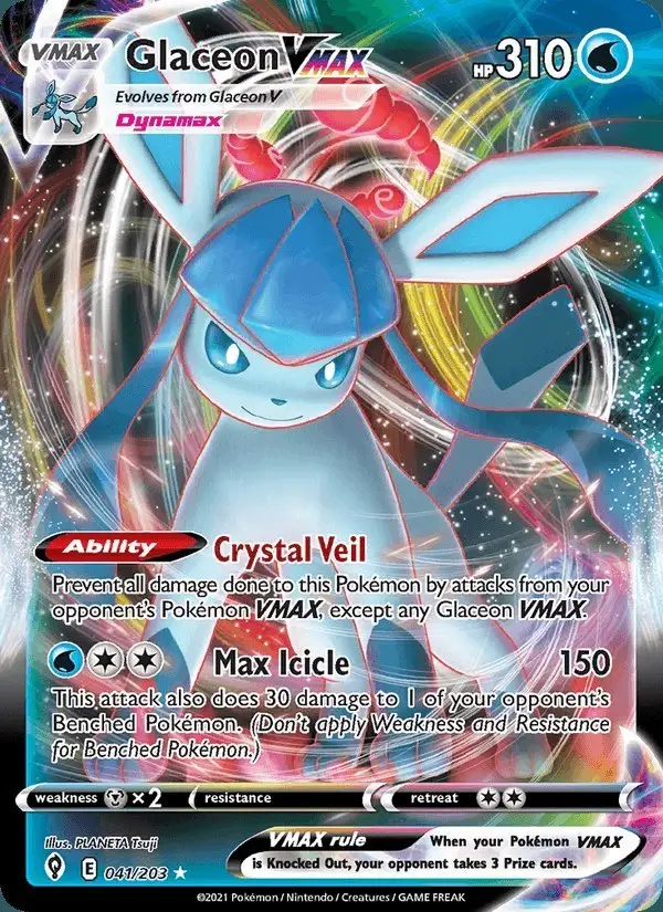 Glaceon VMAX #41 Evolving Skies PSA 10