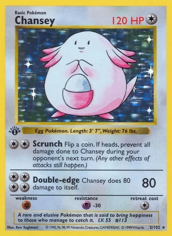 Chansey #3 Base Set PSA 10