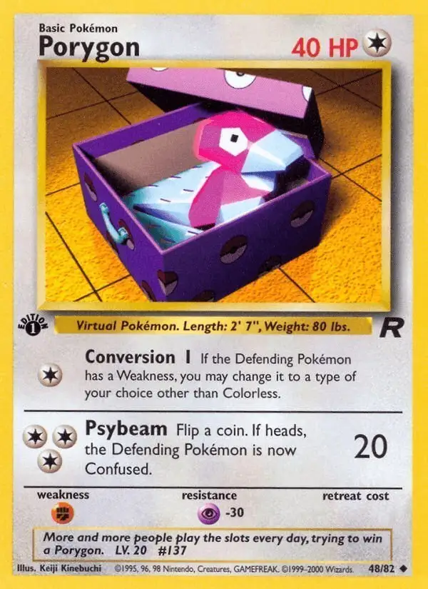 Porygon #48 Team Rocket PSA 10