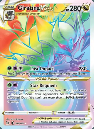 Giratina VSTAR #201 Lost Origin PSA 10