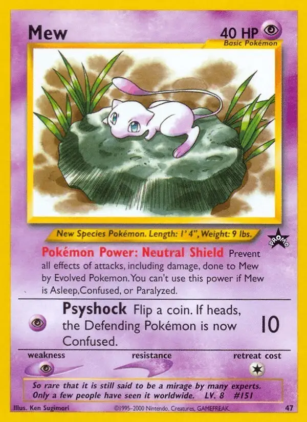 Mew #47 Wizards Black Star Promos PSA 10