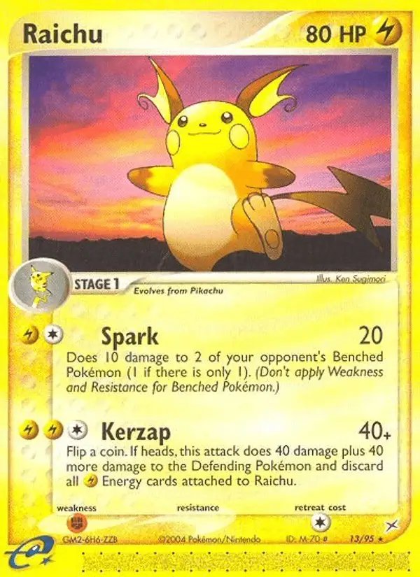 Raichu #13 Team Magma vs Team Aqua PSA 10
