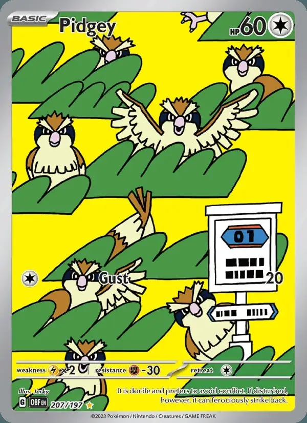 Pidgey #207 Obsidian Flames PSA 10