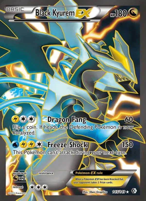 Black Kyurem-EX #145 Boundaries Crossed PSA 10