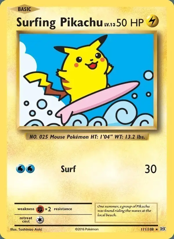 Surfing Pikachu #111 Evolutions PSA 10