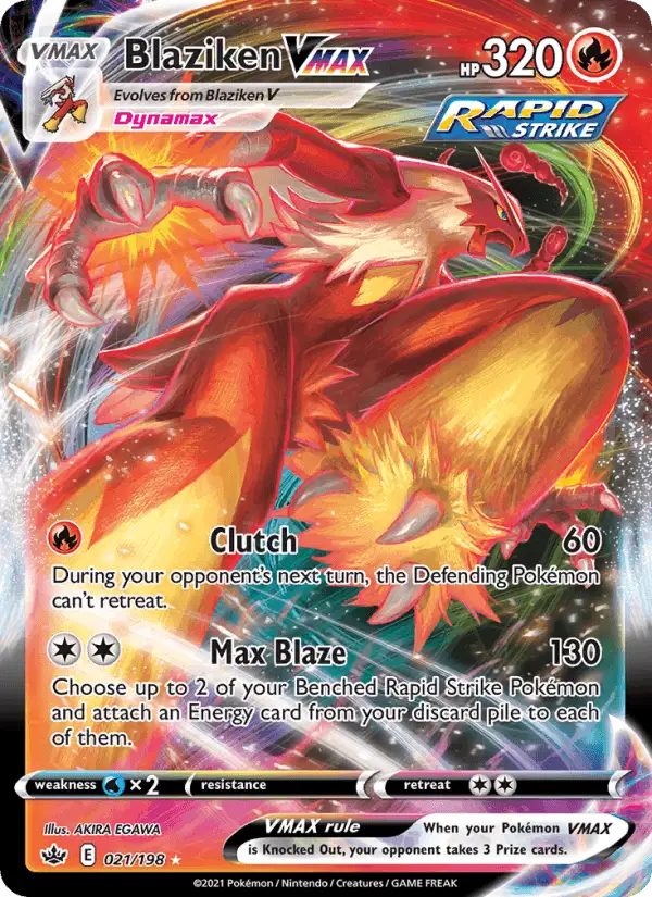 Blaziken VMAX (Full Art) #021 Chilling Reign PSA 10