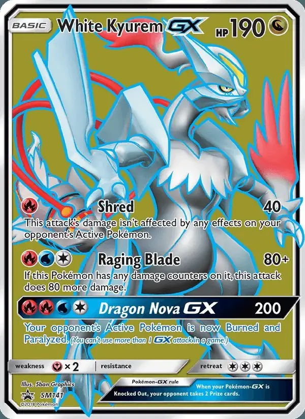 White Kyurem GX #SM141 SM Black Star Promos PSA 10