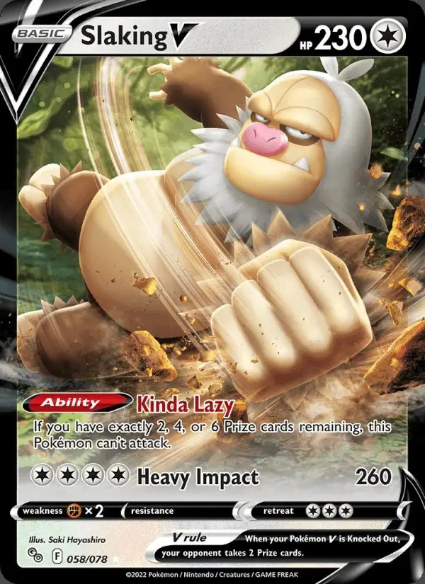 Slaking V #058 Pokémon GO PSA 10