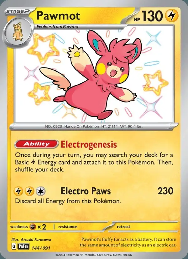 Pawmot #144 Paldean Fates PSA 10