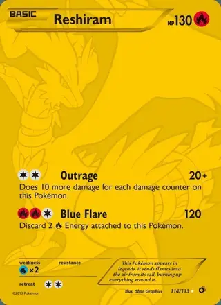 Reshiram #114 Legendary Treasures PSA 10