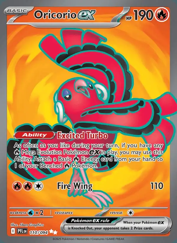 Oricorio ex #110 Phantasmal Flames PSA 10