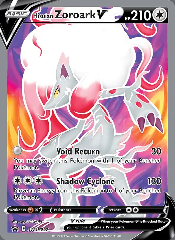Hisuian Zoroark V #SWSH297 SWSH Black Star Promos PSA 10
