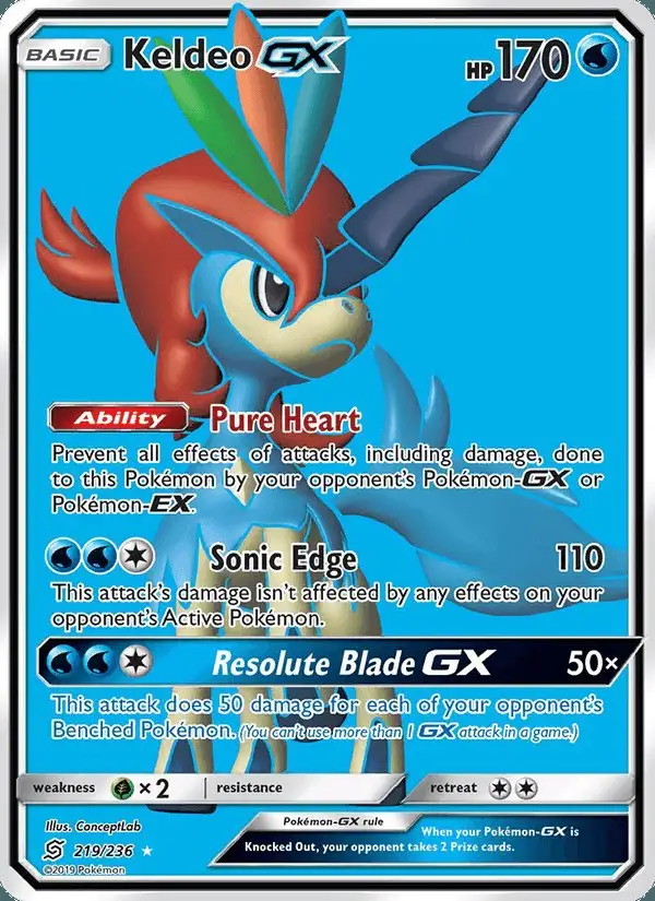 Keldeo GX #219 Unified Minds PSA 10