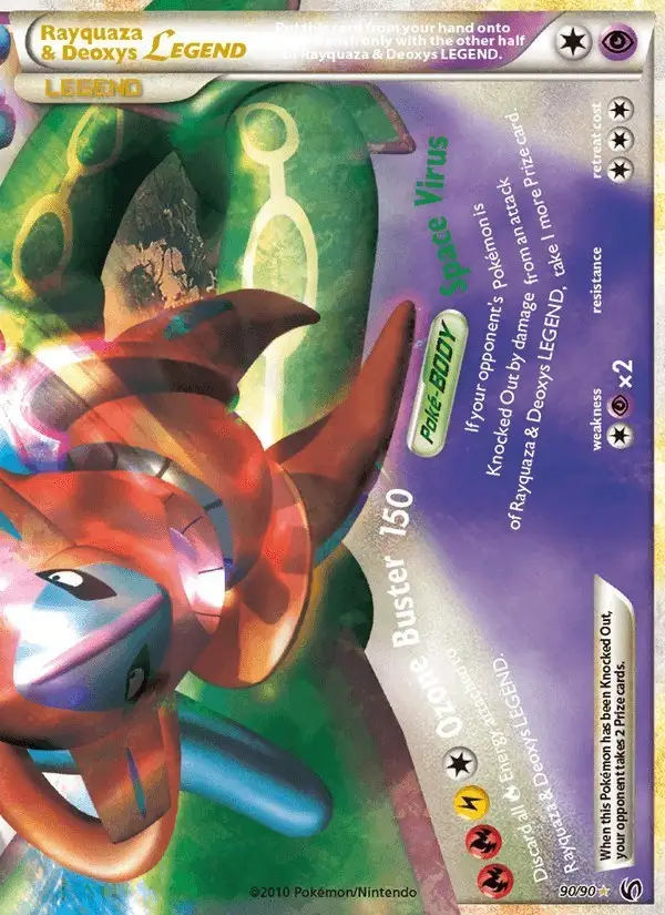 Rayquaza & Deoxys LEGEND #90 Undaunted PSA 10