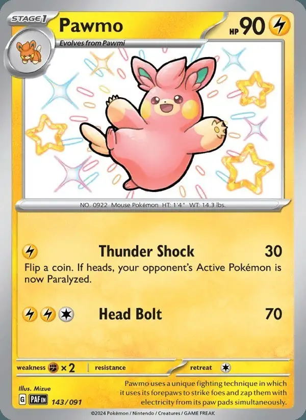 Pawmo #143 Paldean Fates PSA 10