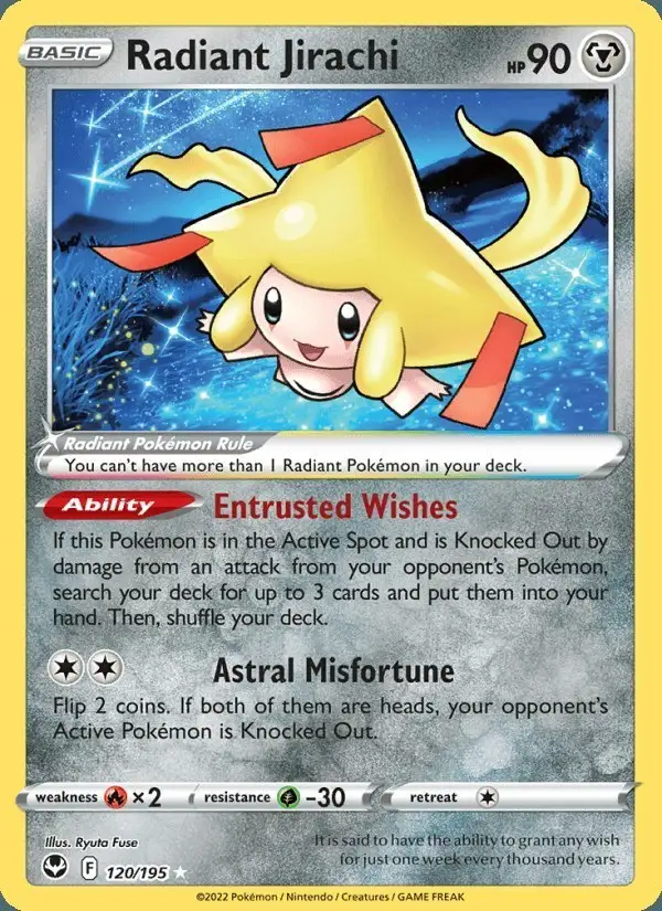 Radiant Jirachi #120 Silver Tempest PSA 10