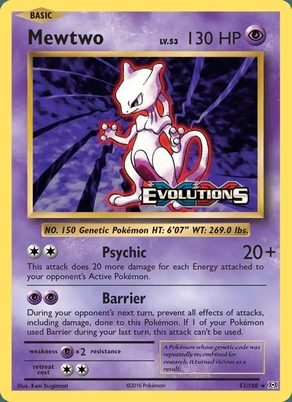 Mewtwo #51 Evolutions PSA 10