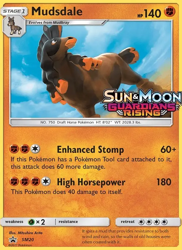 Mudsdale #SM20 SM Black Star Promos PSA 10
