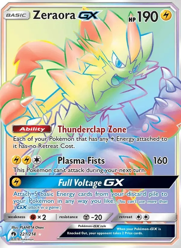 Zeraora GX #221 Lost Thunder PSA 10