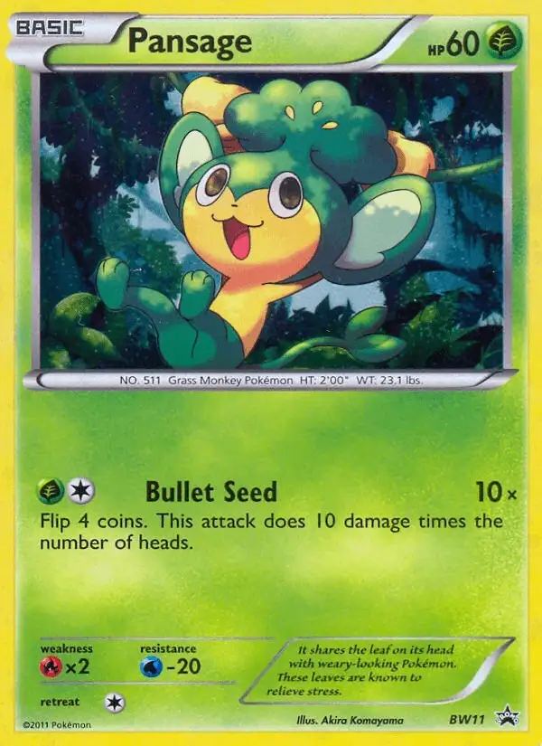 Pansage #BW11 BW Black Star Promos PSA 10