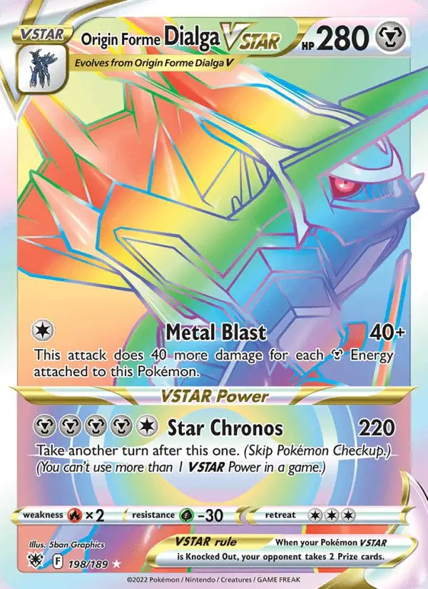 Origin Forme Dialga VSTAR #198 Astral Radiance PSA 10