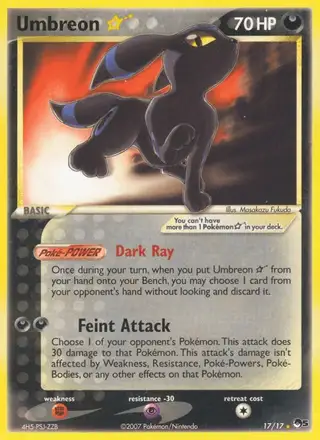 Umbreon ☆ #17 POP Series 5 PSA 10