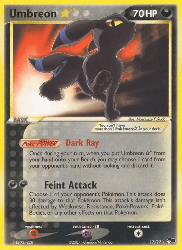 Umbreon ☆ #17 POP Series 5 PSA 10