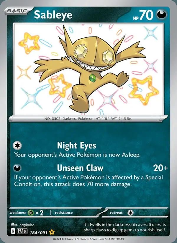 Sableye #184 Paldean Fates PSA 10