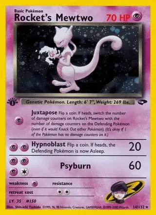 Rocket's Mewtwo #14 Gym Challenge PSA 10
