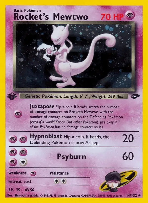 Rocket's Mewtwo #14 Gym Challenge PSA 10