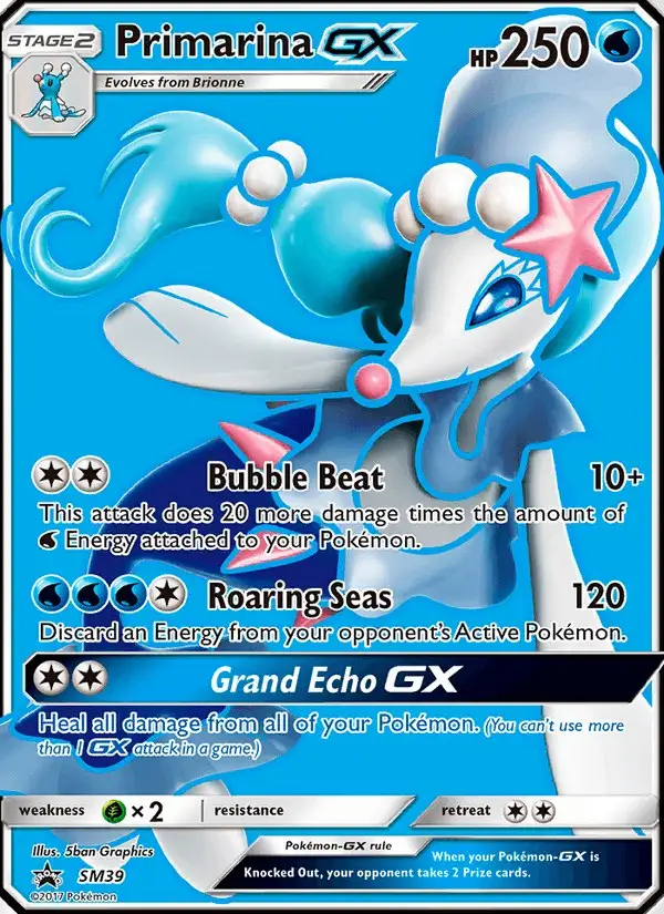 Primarina GX #SM39 SM Black Star Promos PSA 10