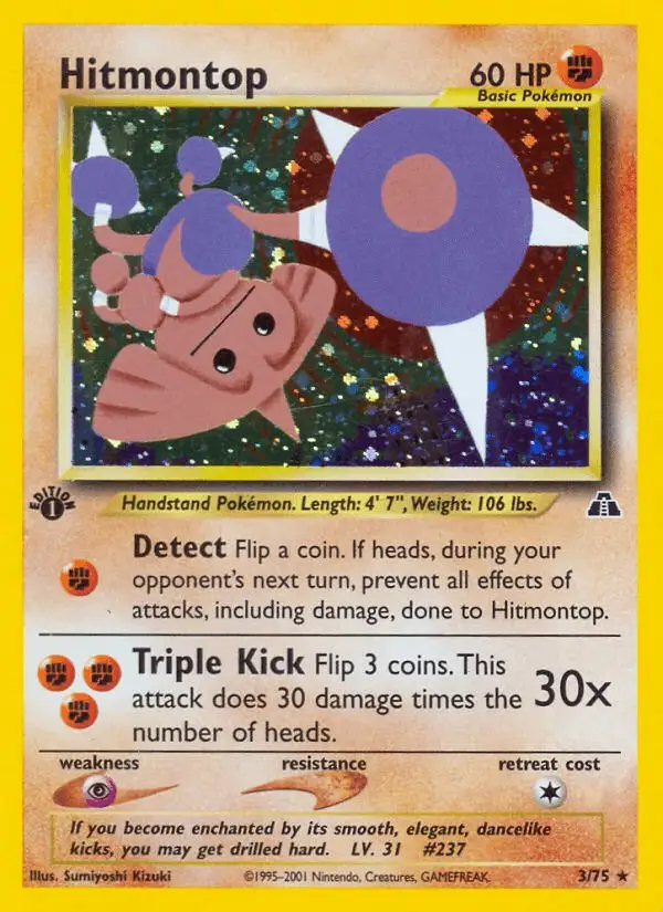 Hitmontop #3 Neo Discovery PSA 10