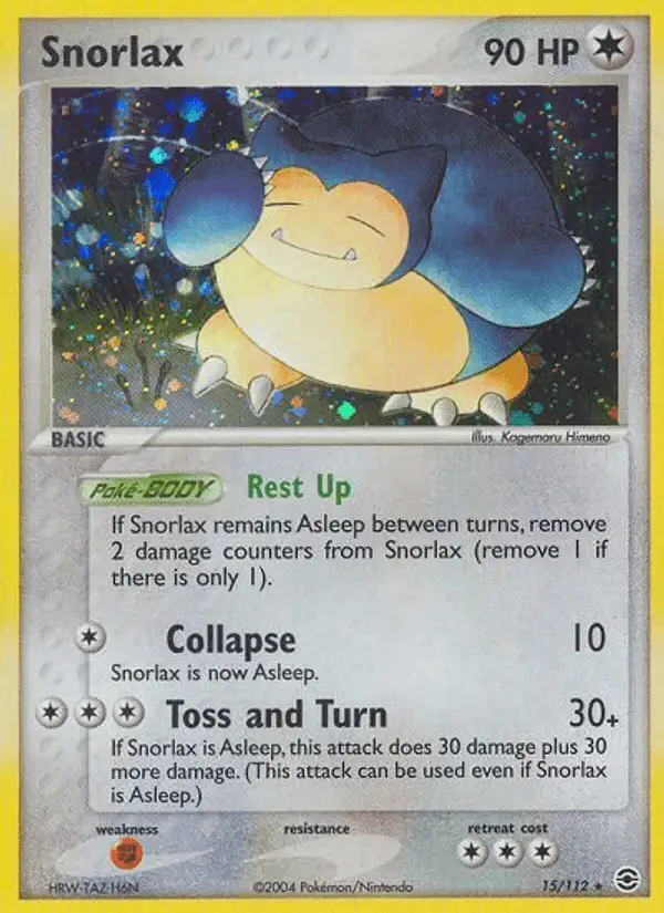 Snorlax #15 FireRed & LeafGreen PSA 10