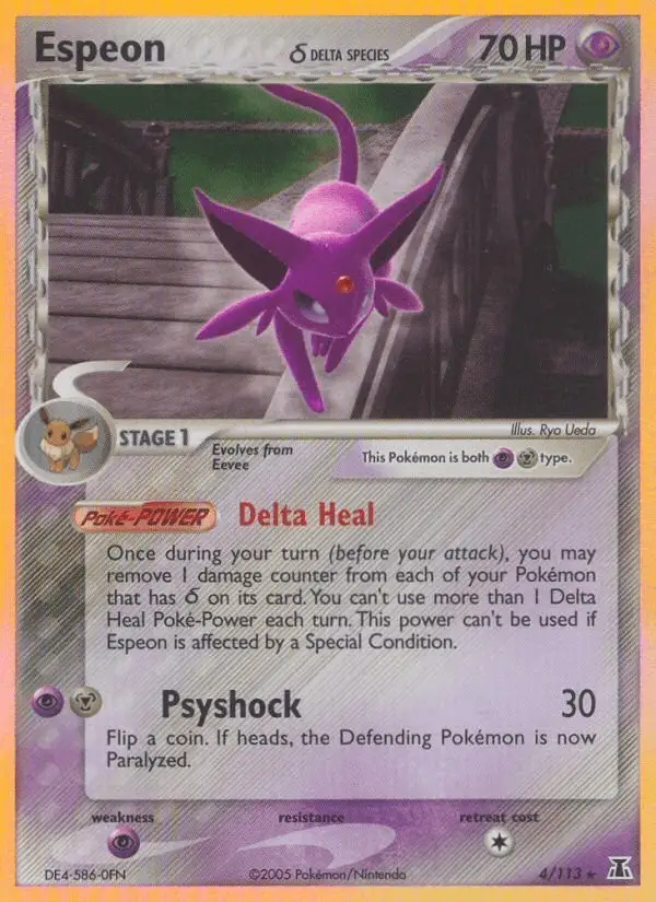 Espeon δ #4 Delta Species PSA 10