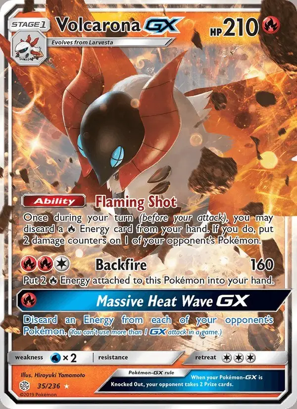 Volcarona GX #35 Cosmic Eclipse PSA 10