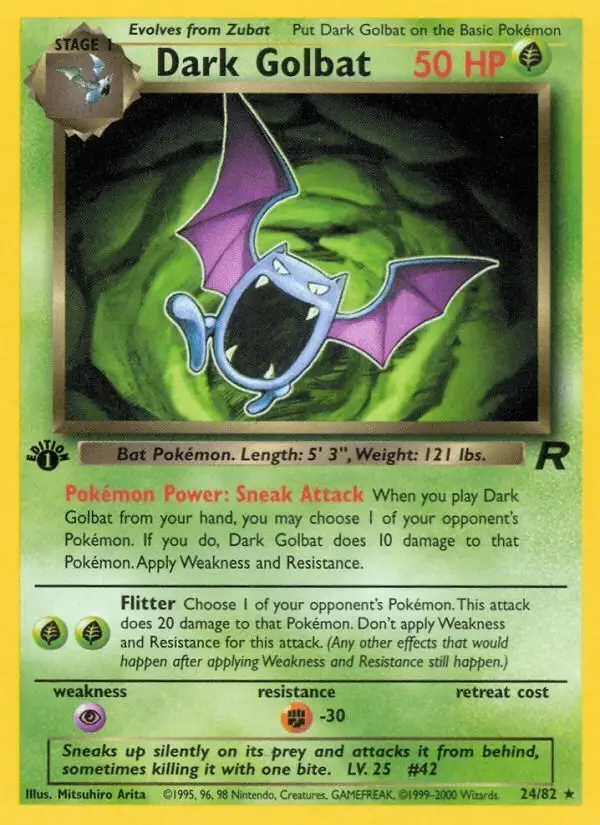 Dark Golbat #24 Team Rocket PSA 10